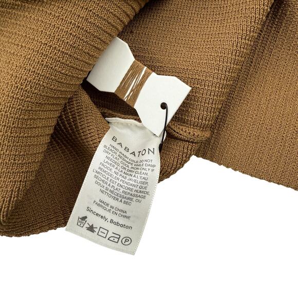 NWT BABATON Aritzia Sculpt Ribbed Knit One-Shoulder Mini Dress Sz Small Saville - Picture 7 of 8